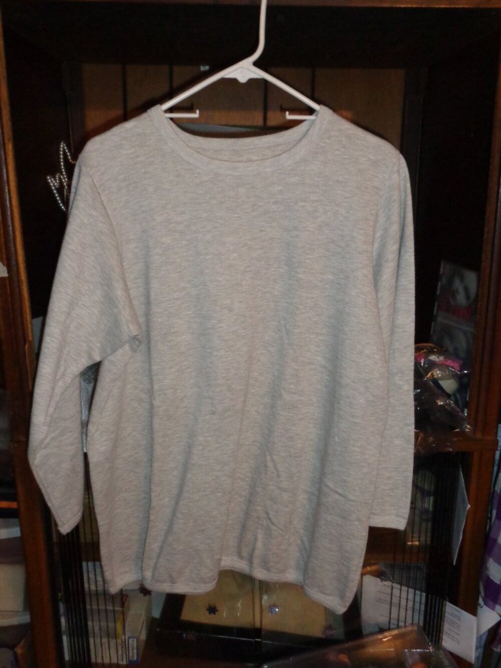 EXCELLENT SUPER SOFT WOMAN WITHIN GRAY SWEATSHIRT-EXCELLENT,ONE OWNER-SZ MED PE